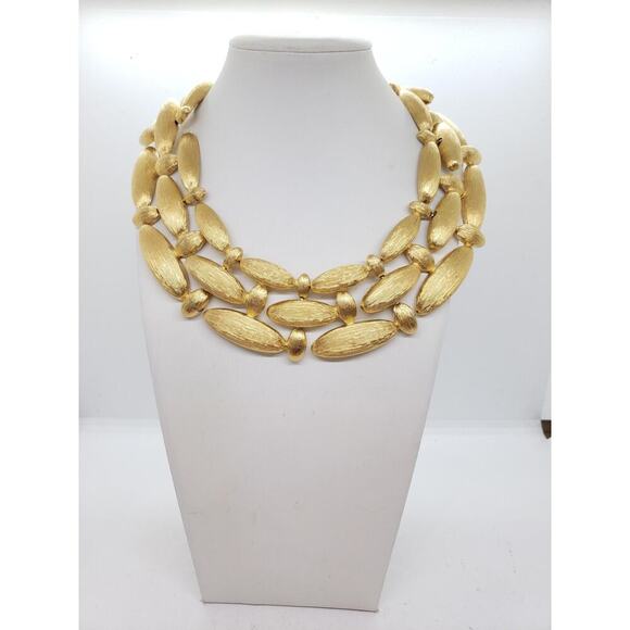 Vintage Givenchy Choker 1980s Chunky Textured RARE HTF Necklace - Picture 5 of 12